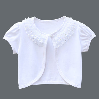 Blusa de Niña en Algodón con Detalles de Encaje - Image 4