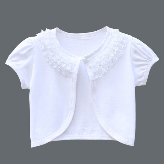 Blusa de Niña en Algodón con Detalles de Encaje - Image 4