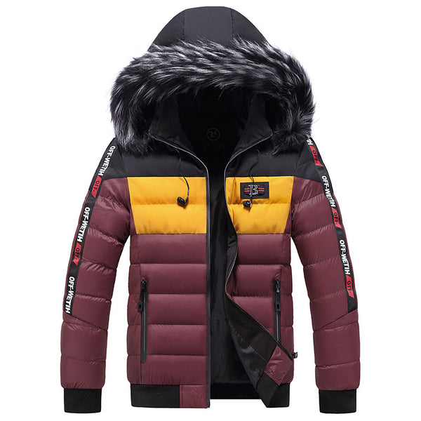 Chaqueta Impermeable para Hombre con Capucha Acolchada - Invierno