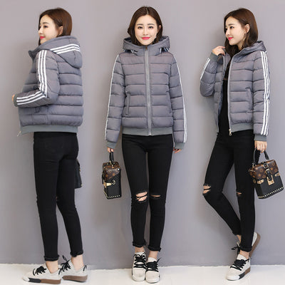 Chaqueta de Algodón Corta con Capucha - Abrigo Slim Fit para Invierno - Image 8