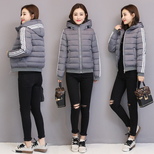Chaqueta de Algodón Corta con Capucha - Abrigo Slim Fit para Invierno - Image 8