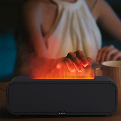 Difusor de Aroma con Efecto Llama Dinámico, Control Remoto y Luces Sincronizadas con Música - Image 5