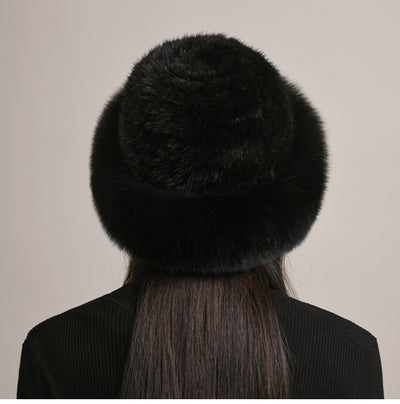 Gorro de Visón Trenzado para Mujer - Abrigo Elegante de Invierno - Image 15