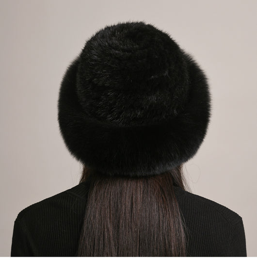 Gorro de Visón Trenzado para Mujer - Abrigo Elegante de Invierno - Image 15