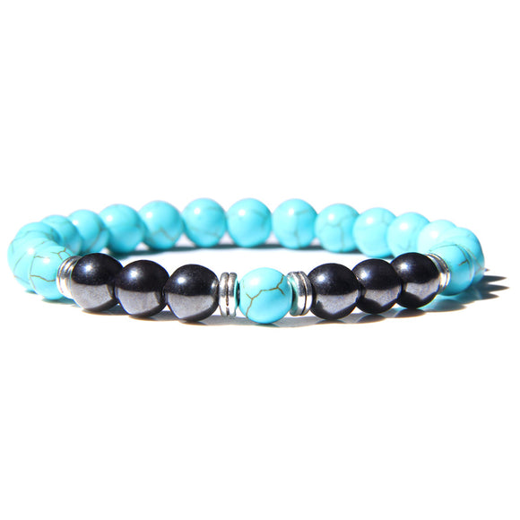 Pulsera Elástica para Hombre en Piedra Ojo de Tigre Natural