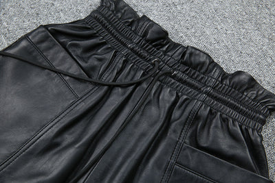 Shorts de Cuero Oveja con Bolsillos de Cordón - Casual Premium - Image 18