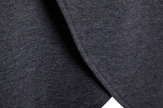 Sudadera Hoodie Slim Fit Irregular de Largo Medio en Colores Sólidos para Hombre - Image 19