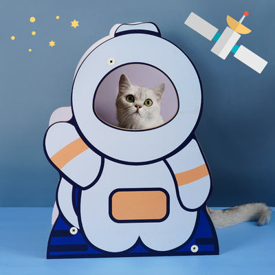 Nido Corrugado para Gatos Astronauta Grande con Tabla de Agarre - Image 10