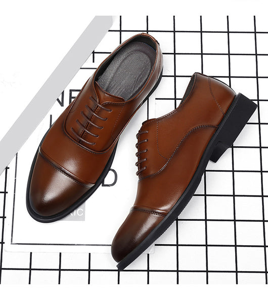 Zapatos de Cuero para Hombre con Alzada Interna y Punta Afilada - Calzado de Boda - Image 12