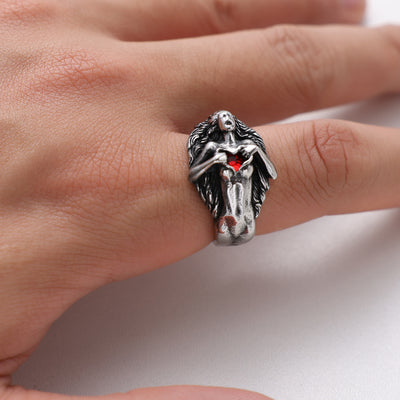 Anillo de Acero Titanio Estilo Retro para Hombre - Image 11