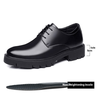 Zapatos de Cuero Cowhide Transpirables con Aumento de Altura para Hombre - Image 3