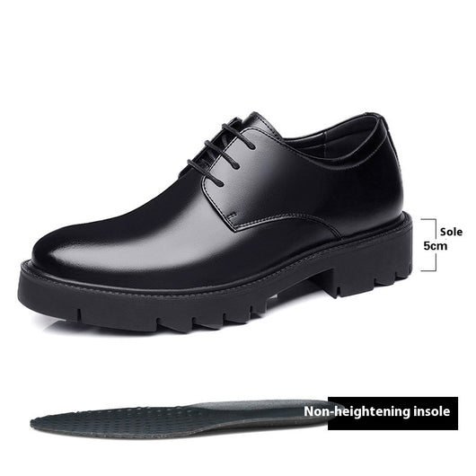 Zapatos de Cuero Cowhide Transpirables con Aumento de Altura para Hombre - Image 3