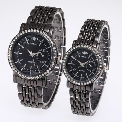 Reloj de Lujo Clásico para Parejas con Diamantes - Image 12