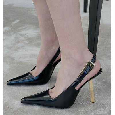 Sandalias Stiletto con Tira Trasera y Punta Afilada para Mujer - Image 8