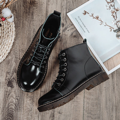 Botines de Cuero Negro Elegantes - Calzado Premium para Mujer