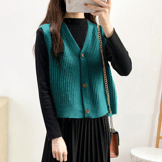 Chaleco Cardigan Tejido Suelto sin Mangas para Mujer - Image 28