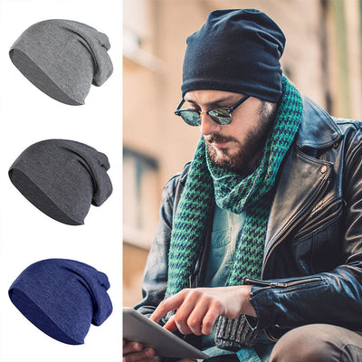Gorro de Lana Unisex Colores Lisos para Otoño e Invierno