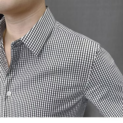 Camisa Cuadros Minimalista para Hombre - Estilo Moderno - Image 13