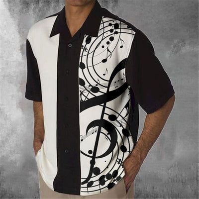 Camisa Hawaiana de Hombre con Rayas Simples y Cuello Solapa - Image 9