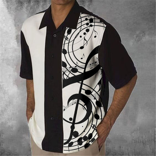 Camisa Hawaiana de Hombre con Rayas Simples y Cuello Solapa - Image 9