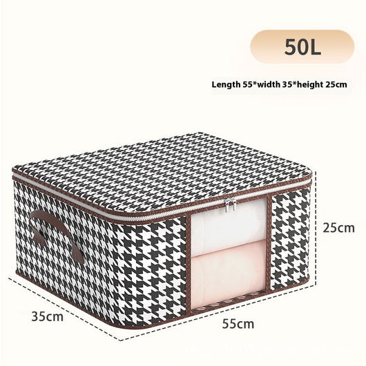 Caja de Almacenamiento Acolchada Pied de Gallo para Ropa y Textiles - Image 6