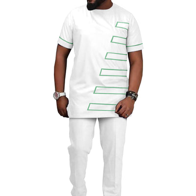 Traje Casual Hombre Estampado Étnico Africano Batik - Image 5