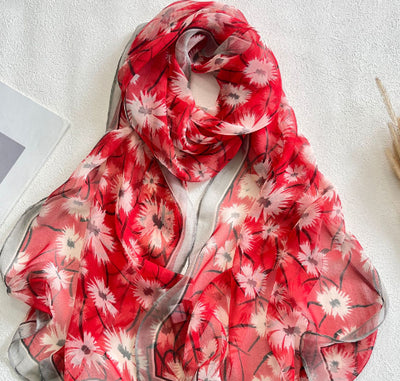 Pañuelo Playa Protección Solar Flor de Cerezo - Ligero y Suave para Mujer - Image 16