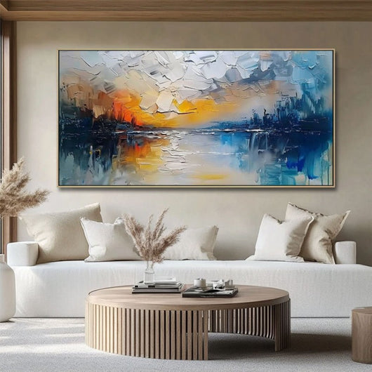 Cuadro Abstracto Moderno Óleo Pintado a Mano para Sala y Hogar - Image 3