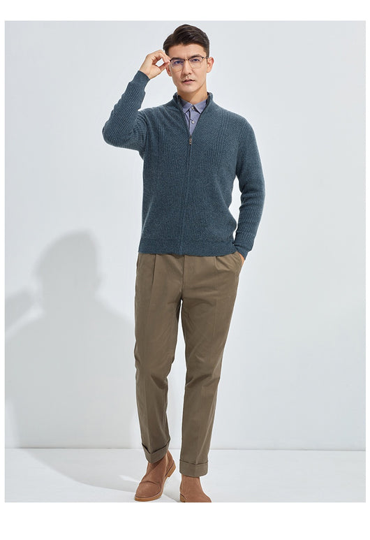 Cardigan de Cashmere Puro Grueso con Cierre - Elegancia Casual - Image 24