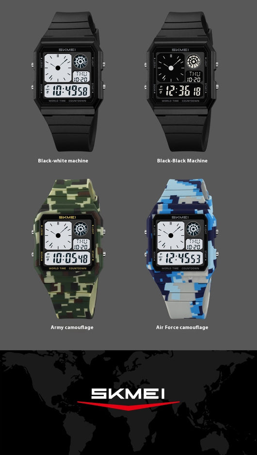 Reloj Deportivo Electrónico Resistente al Agua Multifuncional para Hombre - Image 32