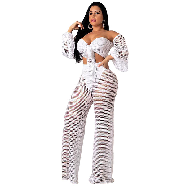 Traje Casual Elegante con Vestido Largo Hueco para Mujer - Image 4