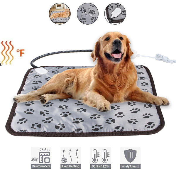 Manta Térmica Eléctrica para Mascotas - Almohadilla Calefactora Impermeable para Perros y Gatos