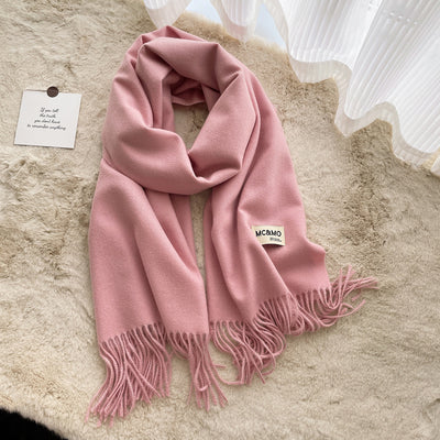 Bufanda de Cachemira Tassel Monocromática - Elegancia y Calidez - Image 12
