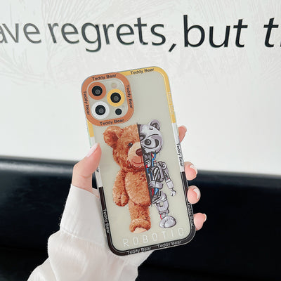 Funda para Teléfono Oso Mecánico con Ojos de Ángel Floral - Image 3