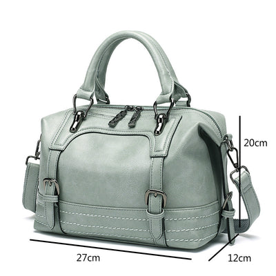 Bolsa Mensajera Retro de Cuero Encerado para Mujer - Image 6