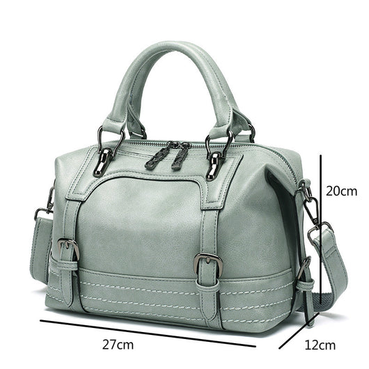 Bolsa Mensajera Retro de Cuero Encerado para Mujer - Image 6