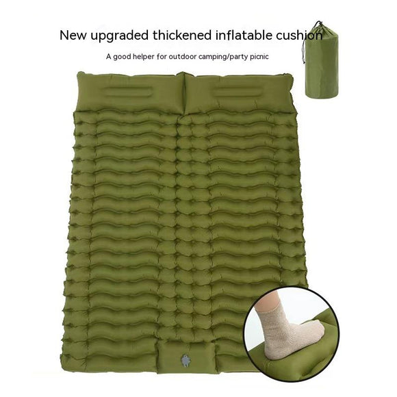 Colchón Inflable Doble de TPU Reforzado para Camping y Tienda de Campaña