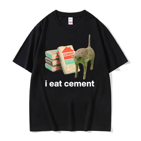 Camiseta Estampada Unisex Cuello Redondo Manga Corta Suelta