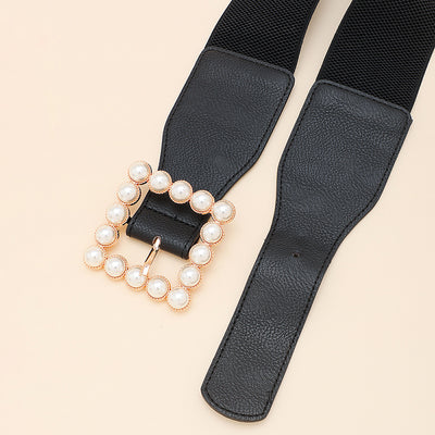 Cinturón Negro Mediano con Tachuelas Cuadradas de Metal para Mujer - Image 3