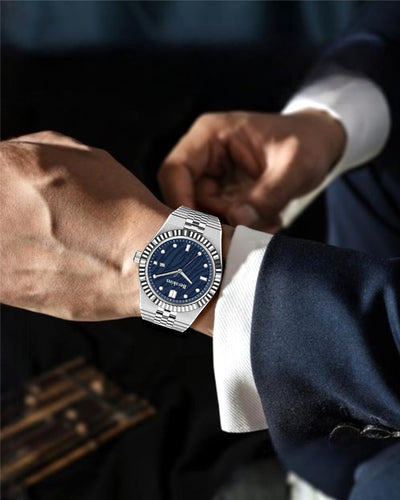 Reloj de Cuarzo Ejecutivo con Correa de Acero Inoxidable para Hombre - Image 12