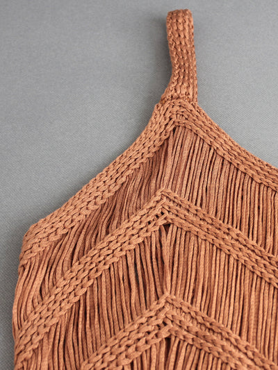 Suéter Tejido para Mujer con Detalles Calados y Borlas - Image 15