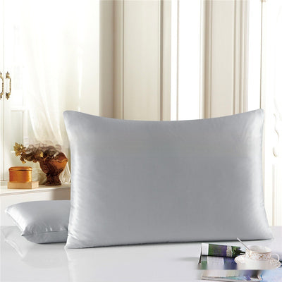 Funda de Almohada Doble Cara de Seda Pura 19 M Color Sólido - Image 6