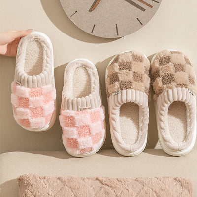 Pantuflas de Cuadros Cálidas para Mujer - Zapatillas de Casa Acolchadas con Suela Antideslizante - Image 17