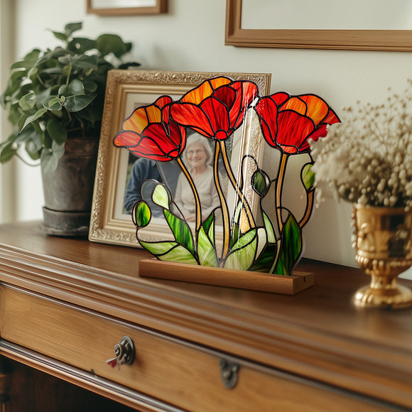 Adornos Decorativos Acrílicos con Efecto Cristal - Flores y Paisajes