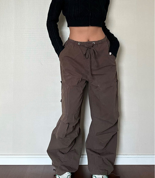 Pantalones Cargo Mujer Bolsillos Sueltos Corte Recto - Image 2
