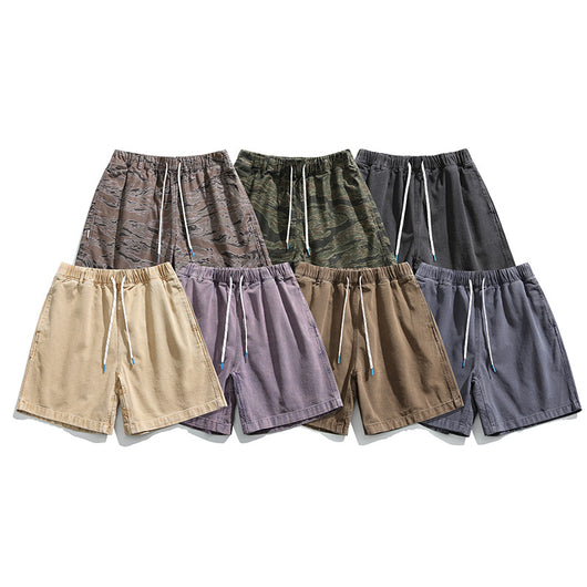 Shorts de Algodón Sueltos con Efecto Desgastado para Hombre - Image 5