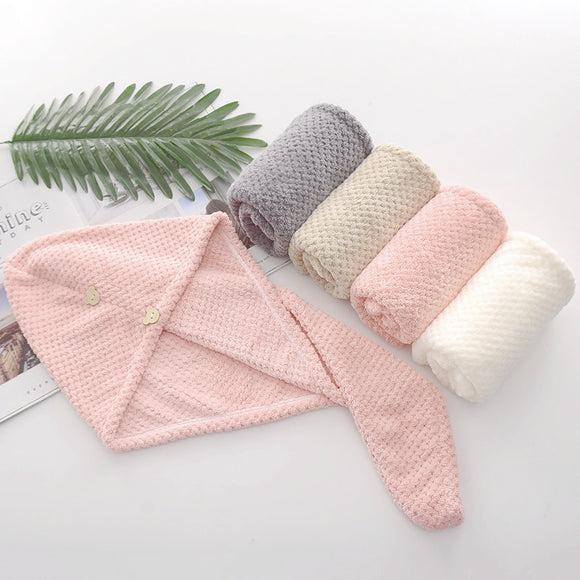 Gorro Secador de Cabello Piña Grid Terciopelo Coral