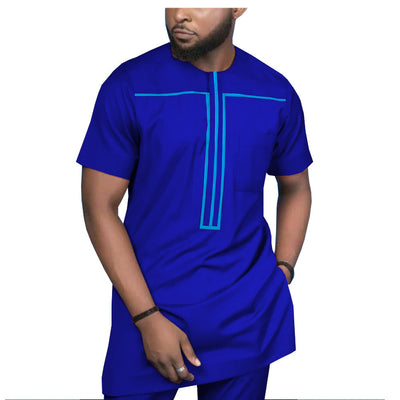 Camisa Casual de Algodón Africano para Hombre - Image 9