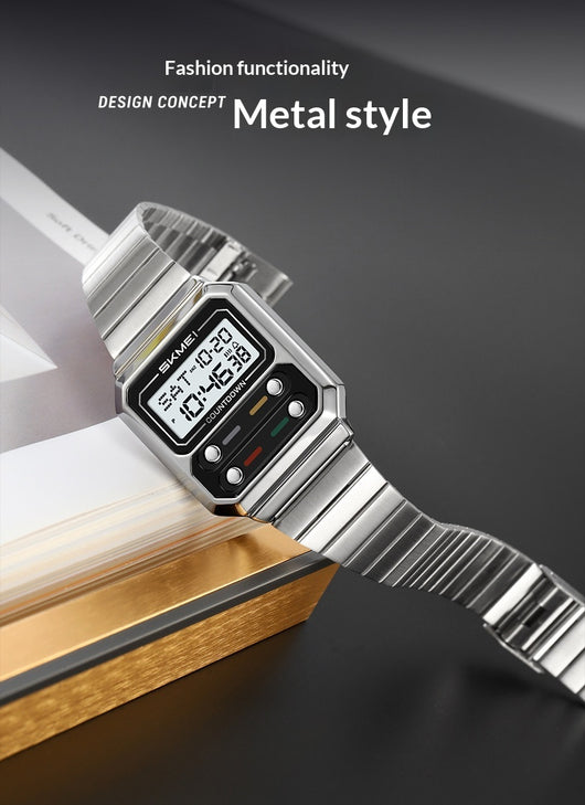 Reloj Digital Retro Multifuncional Resistente al Agua - Image 12