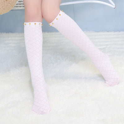 Calcetines de Algodón Peinado con Malla para Niñas - Image 5